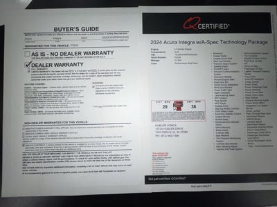 2024 Acura Integra w/A-Spec Technology Package