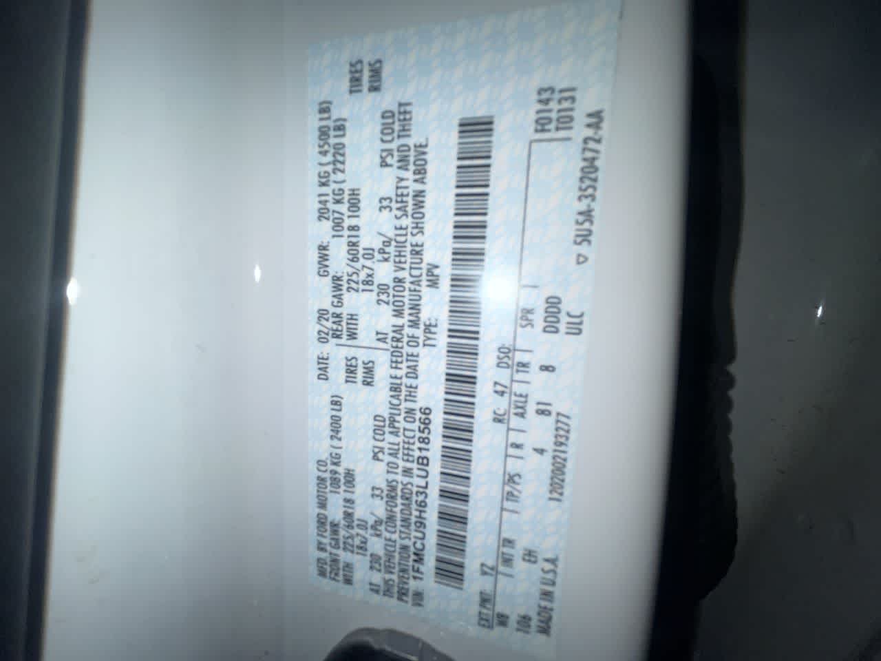 2020 Ford Escape SEL