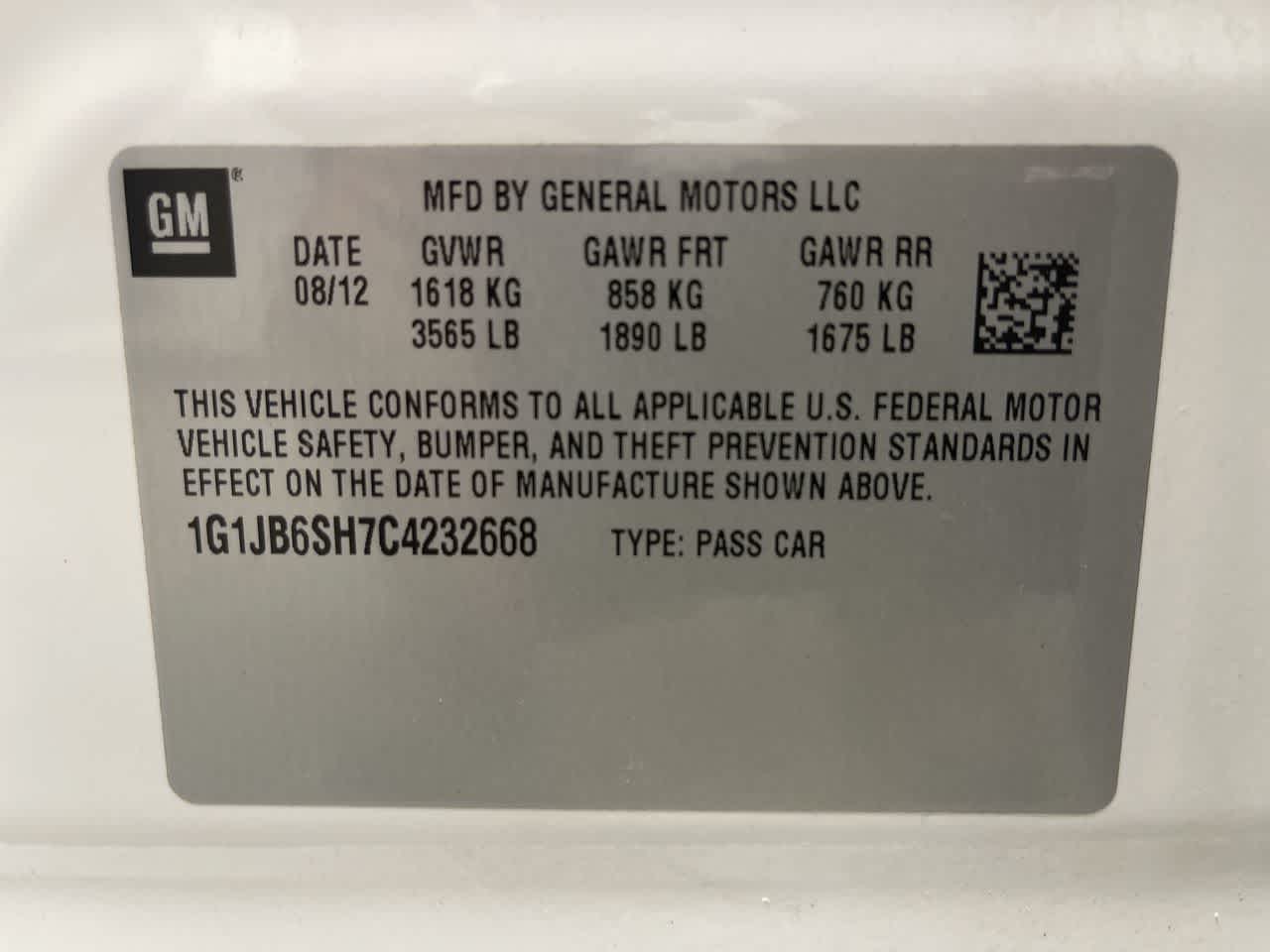 2012 Chevrolet Sonic LS