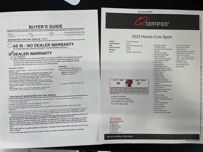 2023 Honda Civic Sport
