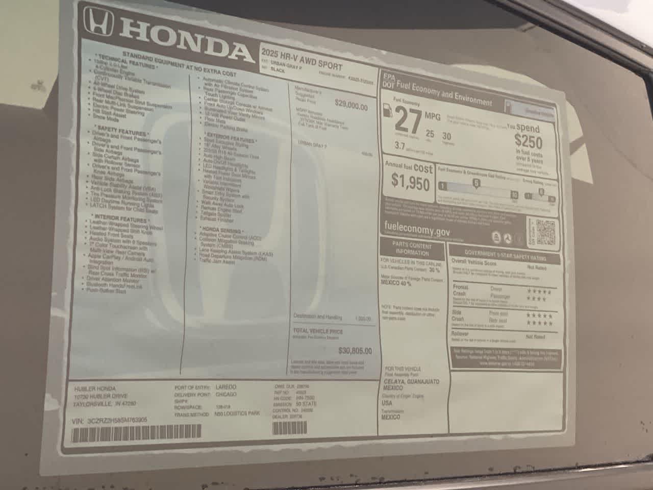 2025 Honda HR-V Sport