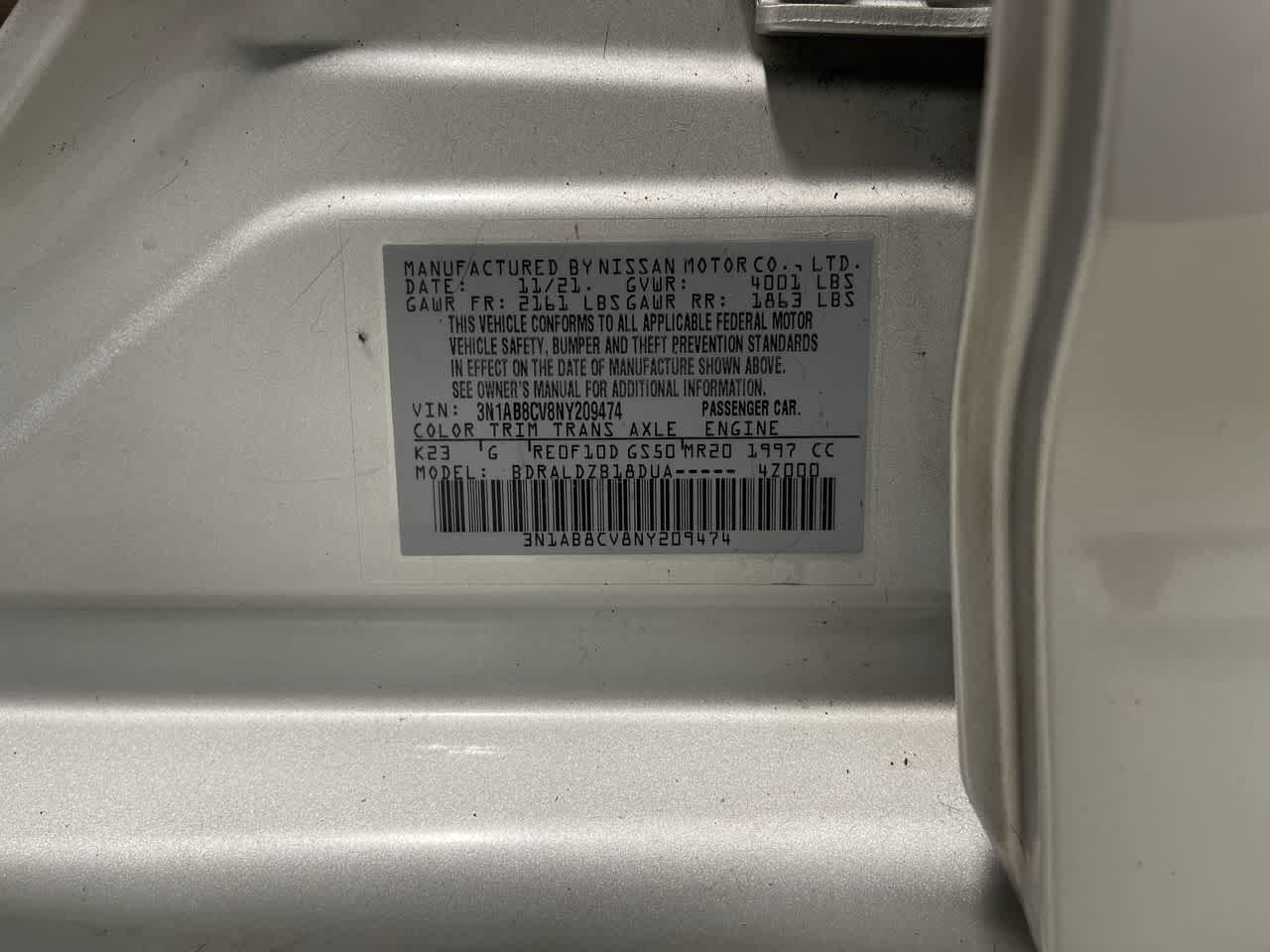 2022 Nissan Sentra SV