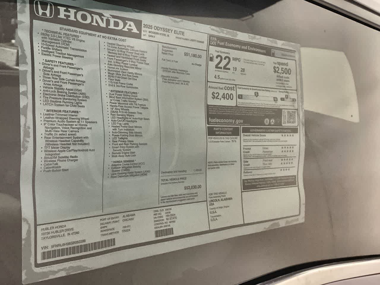 2025 Honda Odyssey Elite