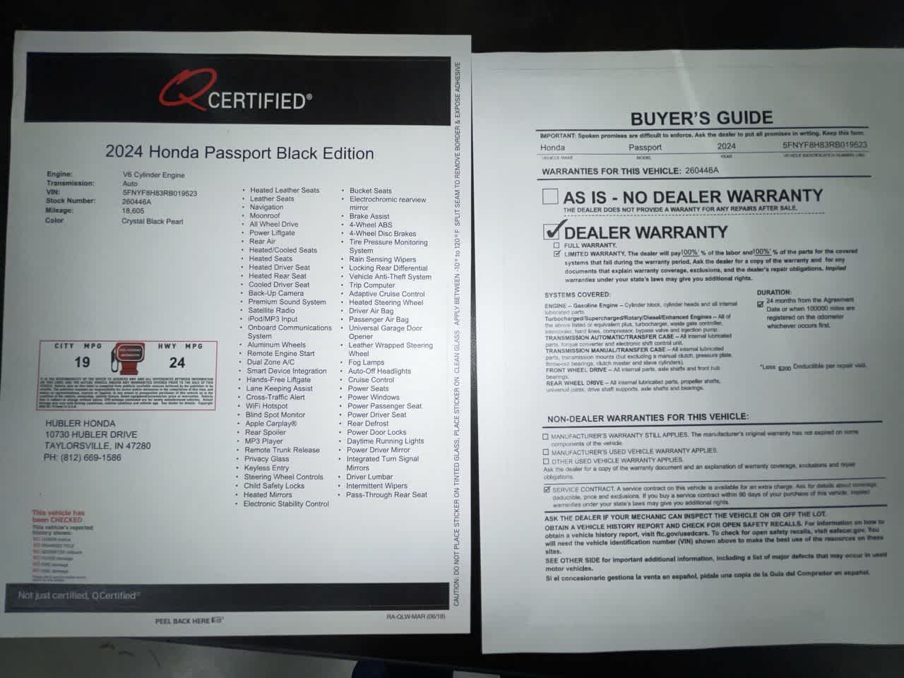 2024 Honda Passport Black Edition