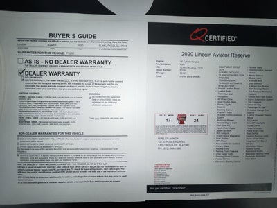 2020 Lincoln Aviator Reserve