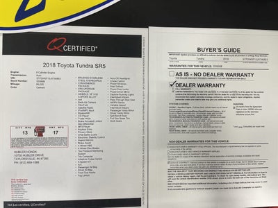 2018 Toyota Tundra SR5