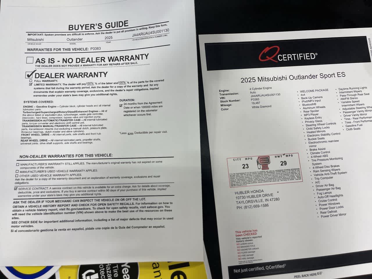 2025 Mitsubishi Outlander Sport ES