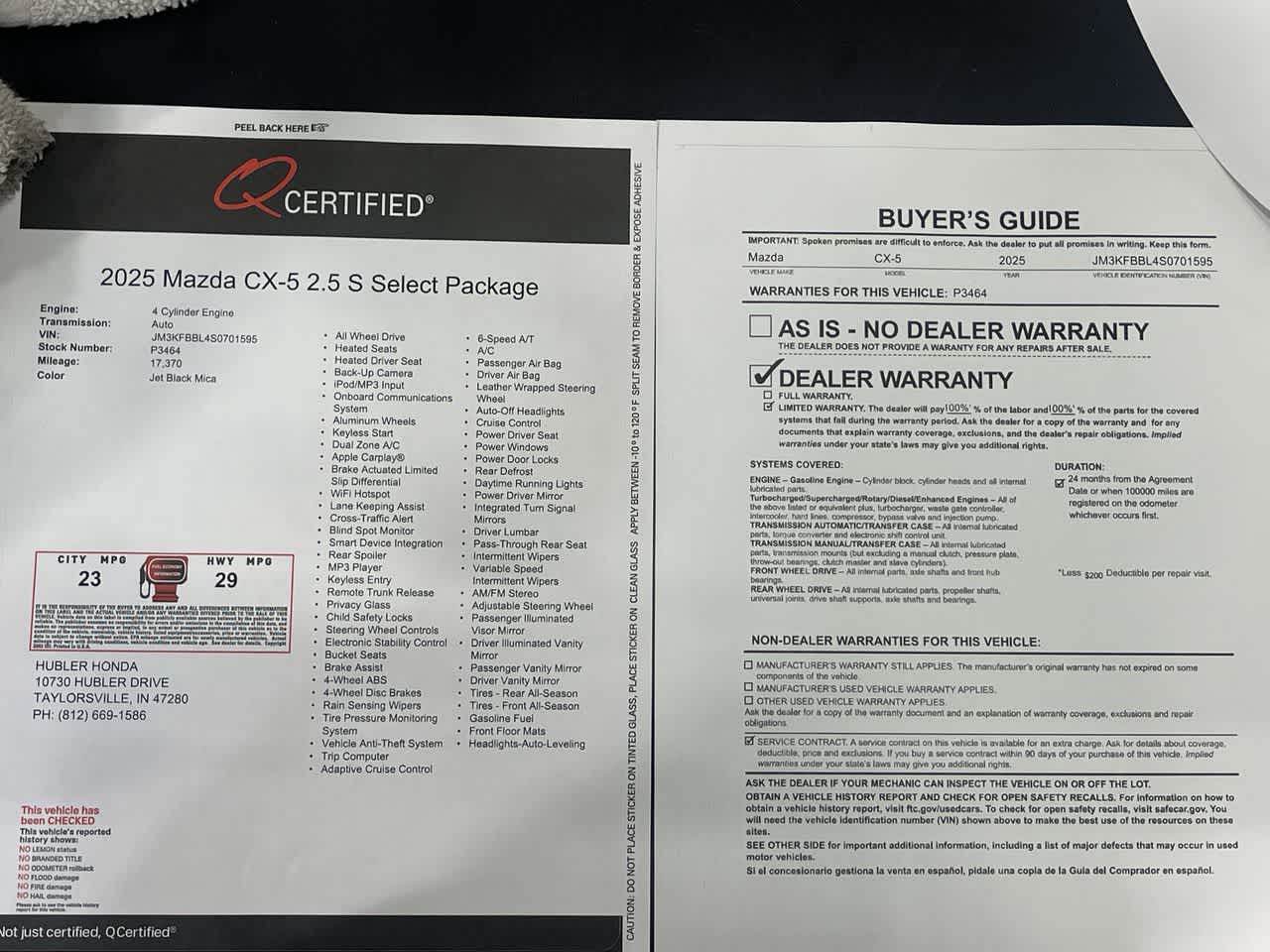 2025 Mazda Mazda CX-5 2.5 S Select Package