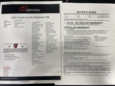 2022 Toyota Corolla Hatchback XSE