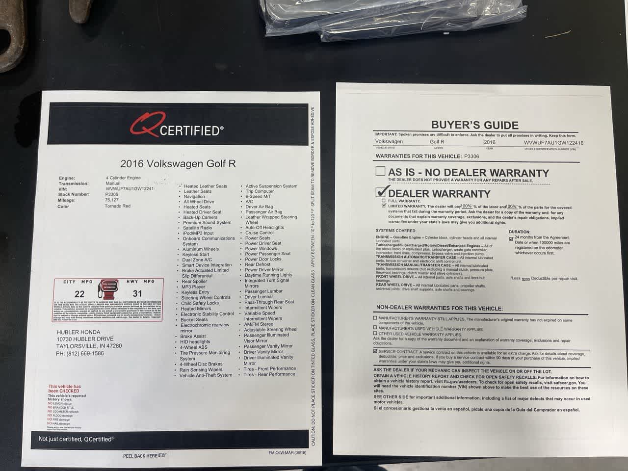 2016 Volkswagen Golf R 4dr HB Man w/DCC/Nav