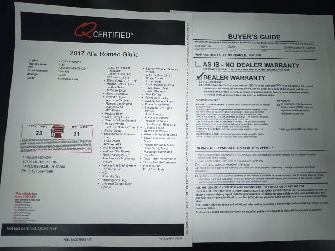 2017 Alfa Romeo Giulia AWD