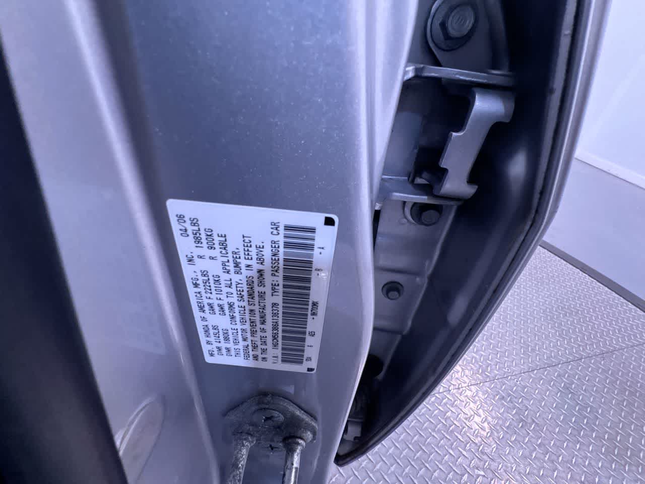 2006 Honda Accord Sdn LX SE