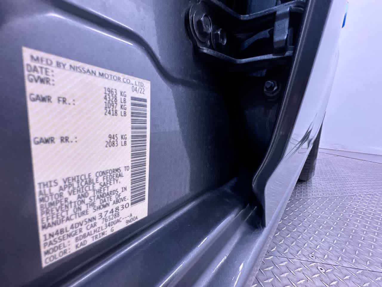 2022 Nissan Altima 2.5 SV