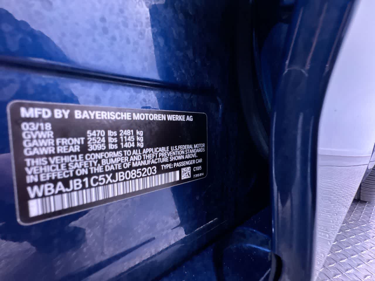 2018 BMW 530e xDrive iPerformance 530e xDrive iPerformance