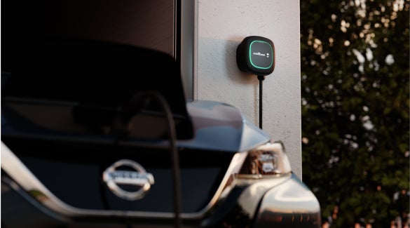 Nissan EV connected and charging with a Wallbox charger | Hubler Nissan in Indianapolis IN