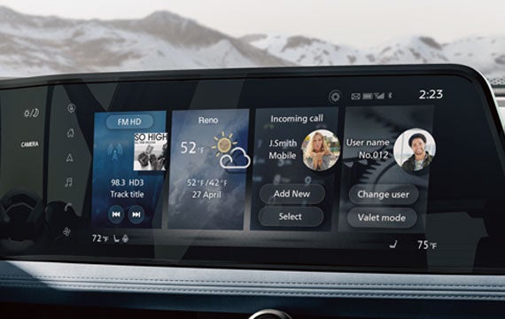 Nissan ARIYA interior view with digital dashboard | Hubler Nissan in Indianapolis IN