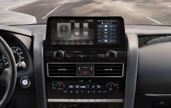 2023 Nissan Armada touchscreen and front console | Hubler Nissan in Indianapolis IN
