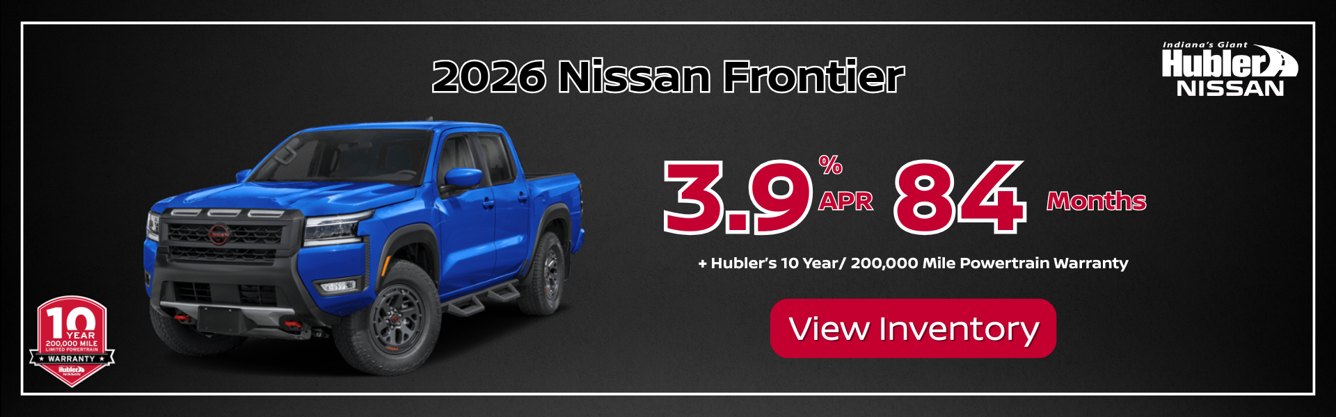 2026 Nissan Frontier APR Special Offer